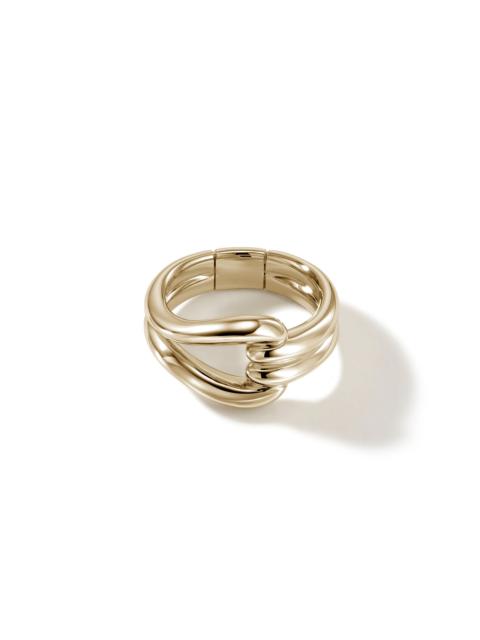 JOHN HARDY Surf Link Ring, Gold