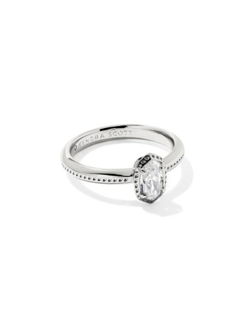KENDRA SCOTT Mini Elyse Luxe Silver Band Ring