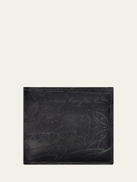Berluti Men's Makore Scritto Leather Bifold Wallet