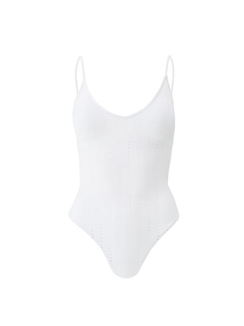 MELISSA ODABASH CALA WHITE ARROWS SWIMSUIT