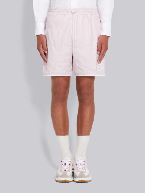 Thom Browne Light Pink Quilted Ripstop Jersey Lining Track Short