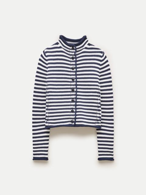 J.CREW Rollneck™ reversible cardigan in stripe