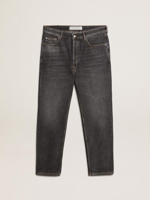 Men’s black jeans with printed pocket