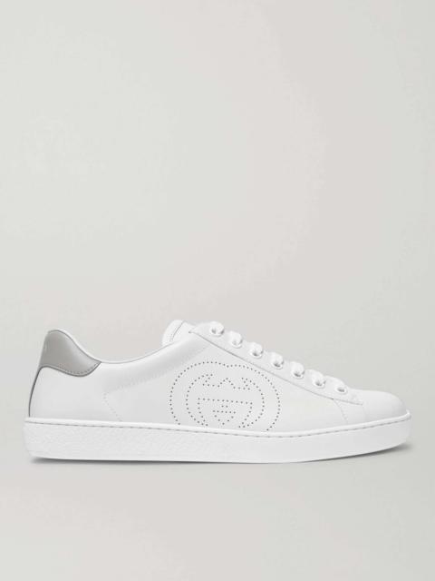 GUCCI New Ace Perforated Leather Sneakers