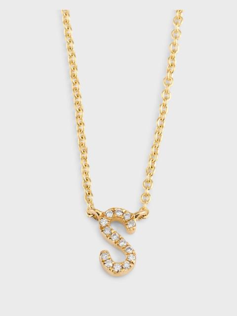SYDNEY EVAN 14k Diamond Pave Initial Necklace