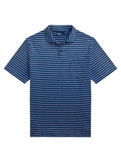 Polo Ralph Lauren Men's Classic-Fit Striped Jersey Polo Shirt - Medium Indigo Multi