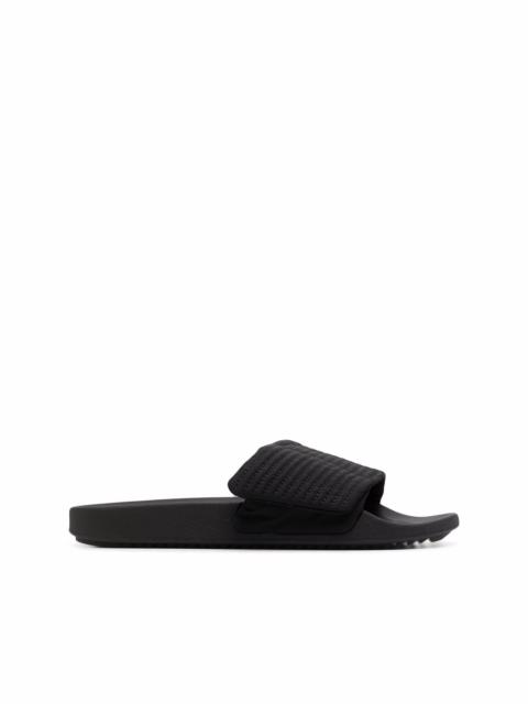 Rick Owens DRKSHDW canvas touch-strap piped slides