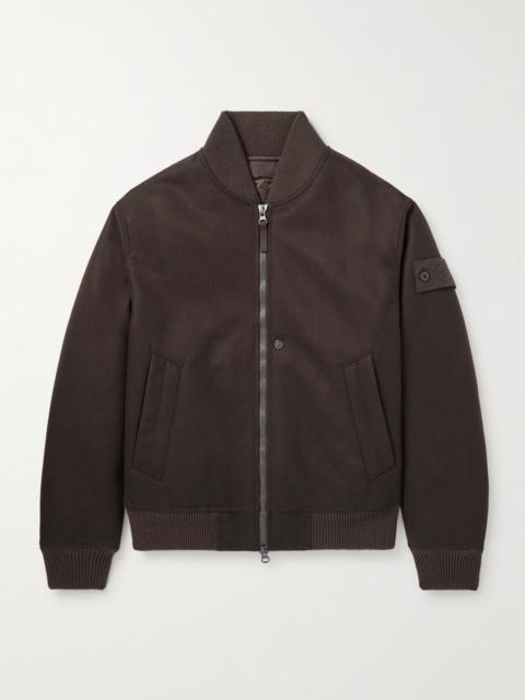 Stone Island Ghost Wool-Blend Flannel Bomber Jacket