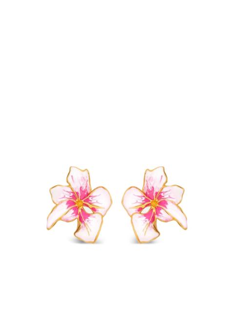 Oscar de la Renta flower earrings