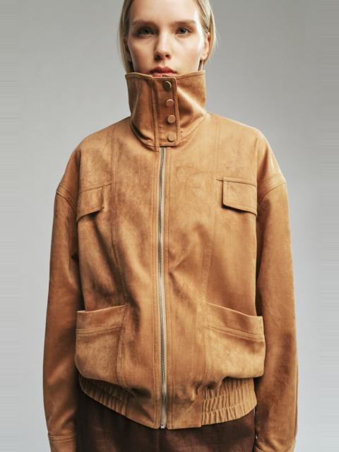 BARDOT Regina Faux Suede Jacket In Russet