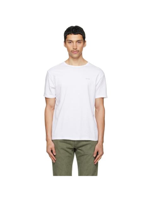 Paul Smith Three-Pack White Organic Cotton Logo Lounge T-shirts