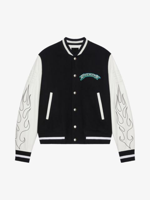 GIVENCHY VARSITY JACKET IN WOOL AND LEATHER