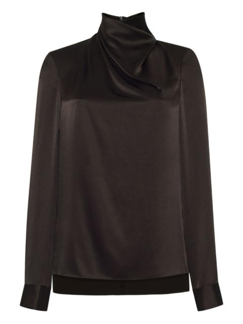 ADAM LIPPES Mizner high-neck charmeuse top