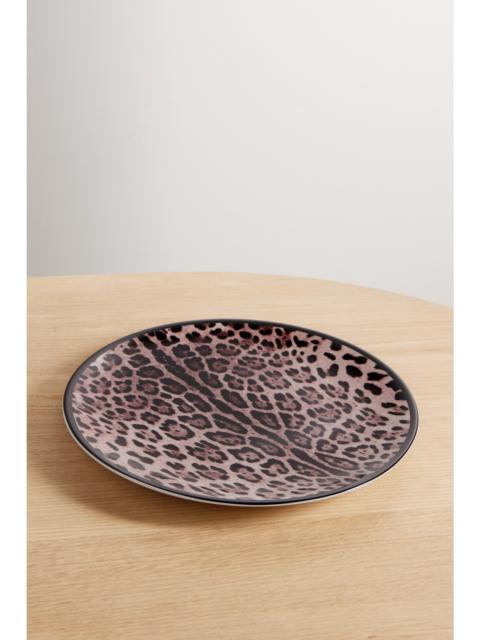 Dolce & Gabbana Leopard-print Porcelain Charger Plate