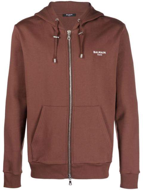Balmain logo-print drawstring hoodie