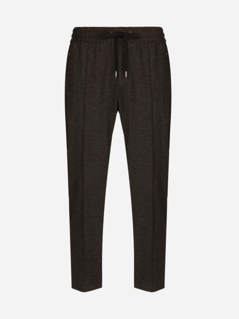 Dolce & Gabbana Glen plaid jersey jogging pants