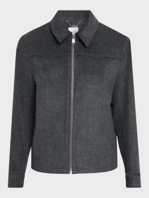 SIMKHAI Men's Sterling Melton Wool Blend Shirt Jacket