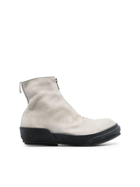 Guidi round-toe zip-up boots