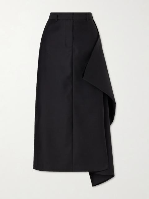 HEIRLOME Augusta Wool And Silk-blend Faille Midi Skirt
