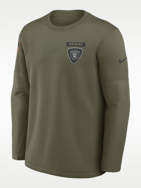 Nike Las Vegas Raiders Salute to Service Sideline Triumphant Win Coach Men's Nike NFL Pullover Crew
