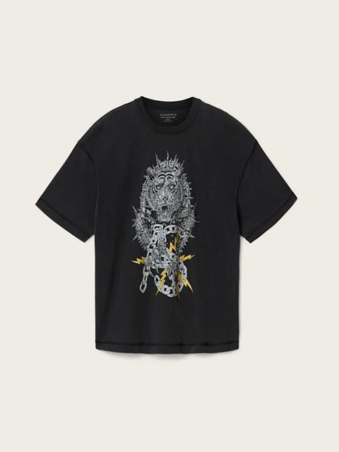 ALLSAINTS IRON TIGER SHORT SLEEVE GRAPHIC T-SHIRT