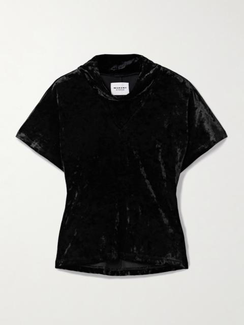 Isabel Marant Étoile Hailey Draped Velvet T-shirt