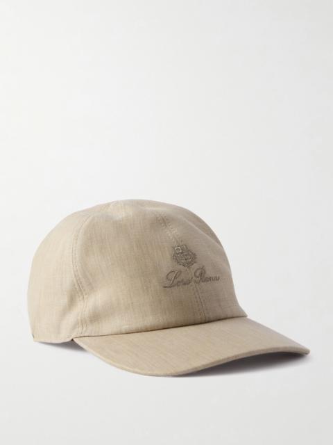 Loro Piana Logo-Embroidered Linen Baseball Cap Beige