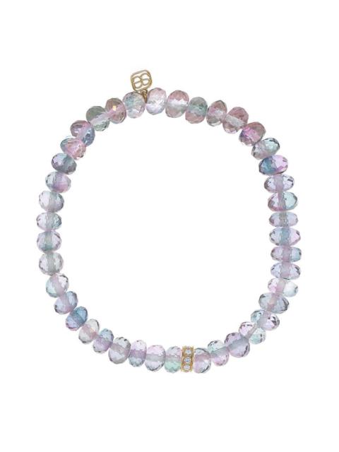 SYDNEY EVAN Wheel Rondelle Rainbow Quartz Bead Bracelet
