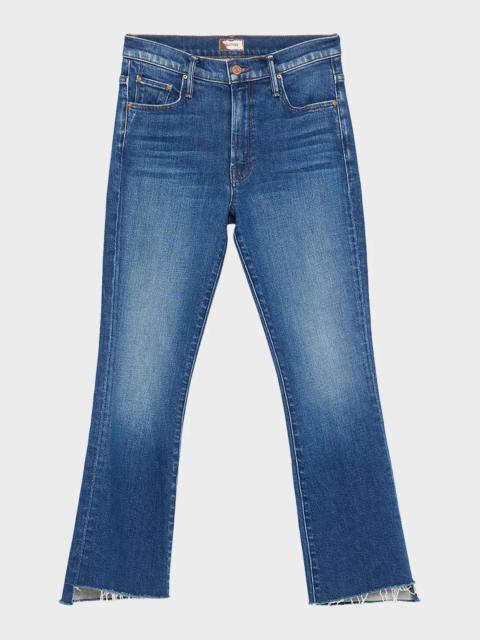 MOTHER The Insider Frayed Bootcut Ankle Jeans