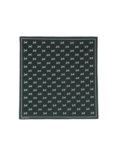 WTAPS Crossbones-print cotton scarf