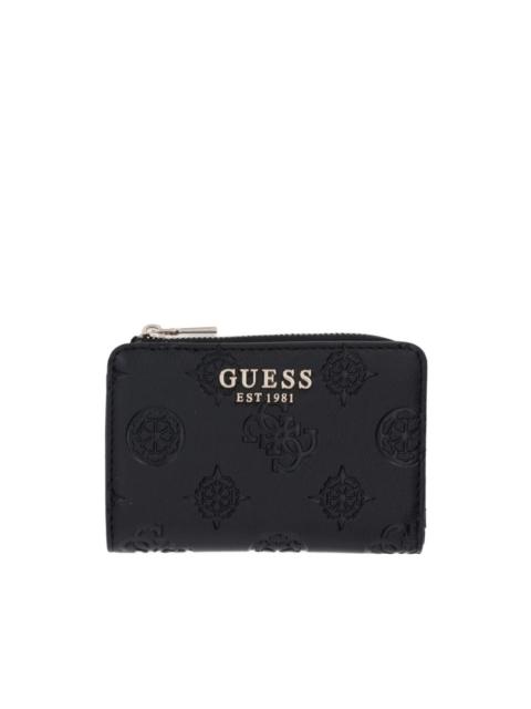 GUESS USA Laurel Peony logo-embossed bifold wallet