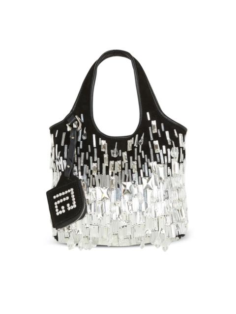 Balmain small Grocery crystal-embellished bag