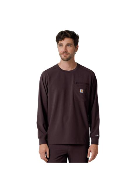 Carhartt Force Cross-Flex Crew Neck Long Sleeve Scrub Top
