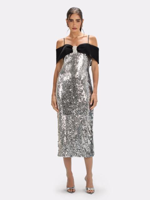 PatBO MOONLIGHT SEQUIN MIDI DRESS