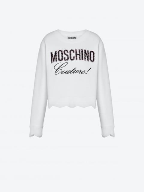 Moschino MOSCHINO COUTURE EMBROIDERY ORGANIC COTTON SWEATSHIRT