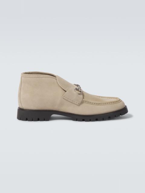 Horsebit suede desert boots