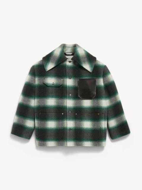 BALENCIAGA Men's Workwear Cocoon Outerwear in Dark Green/black
