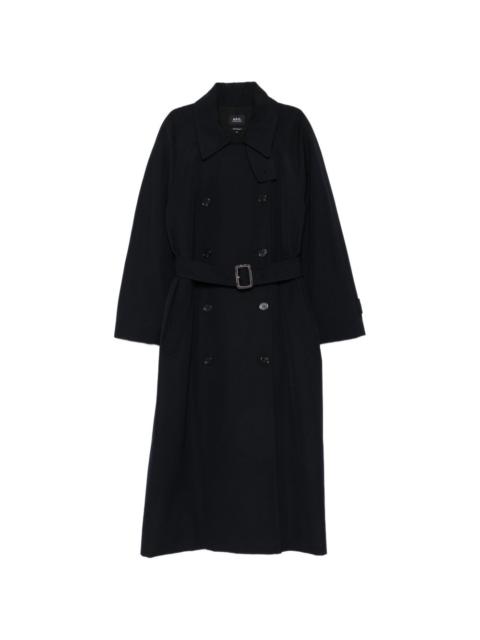 A.P.C. belted double-breasted trench coat