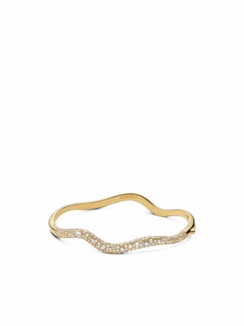 MISSOMA Molten Snow Ripple hinged bangle