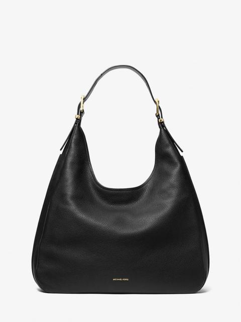 MICHAEL KORS Nolita Large Pebbled Leather Hobo Shoulder Bag