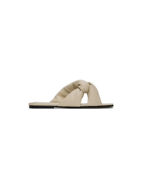 Studio Amelia Beige Pillow Loop Sandals