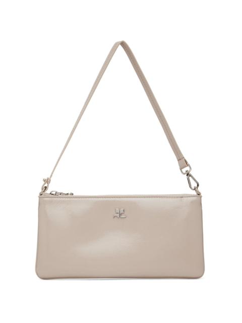Beige Zipped Naplack Pouch