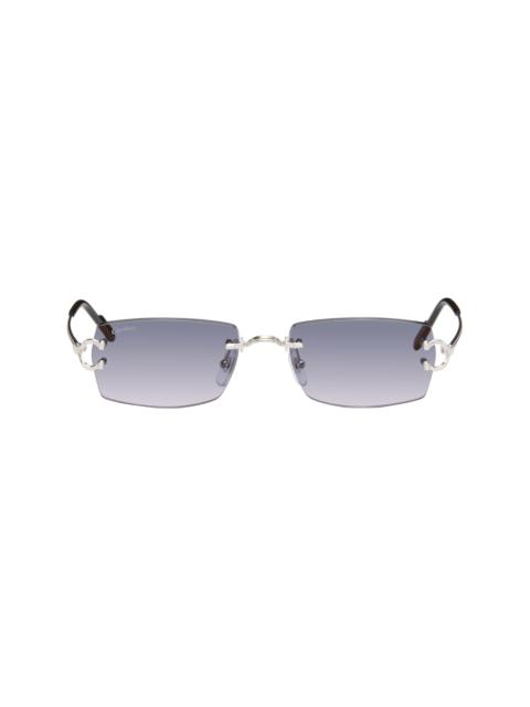 Cartier Silver 'Classic C de Cartier' Sunglasses