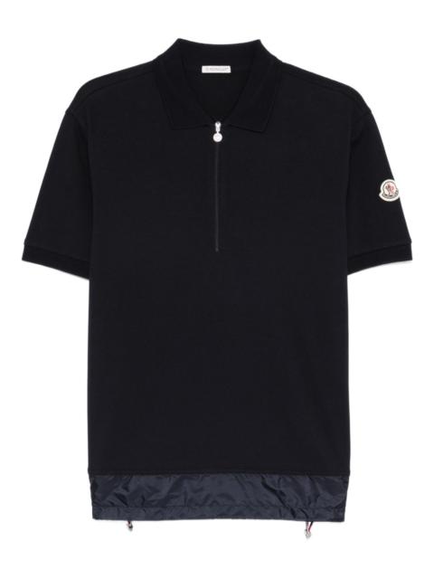 Moncler zip piqué polo shirt