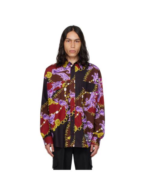 VERSACE JEANS COUTURE Purple Chain Couture Shirt