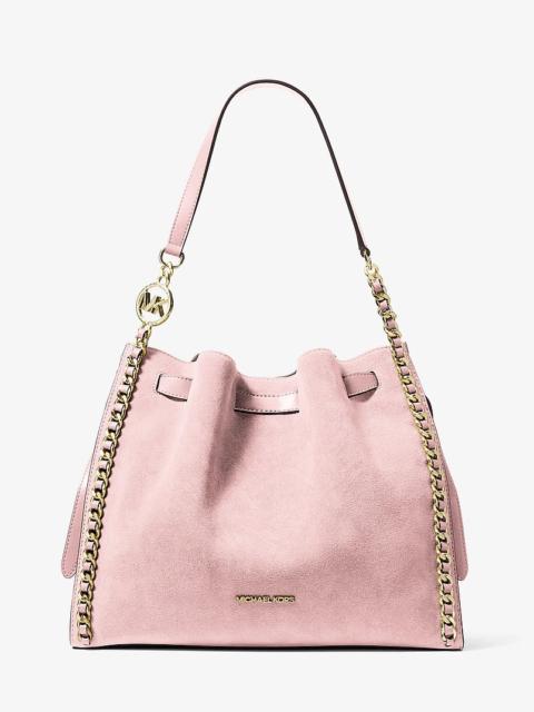 MICHAEL KORS Mina Large Suede Chain Shoulder Bag