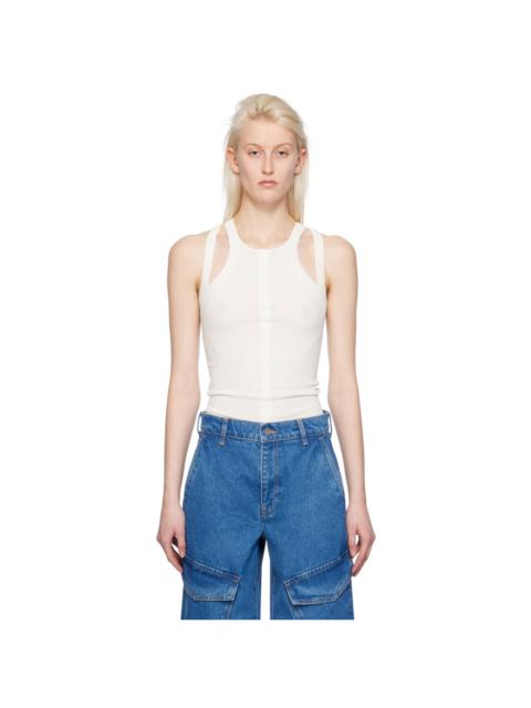 Dion Lee White Sculpt Muscle Tank Top