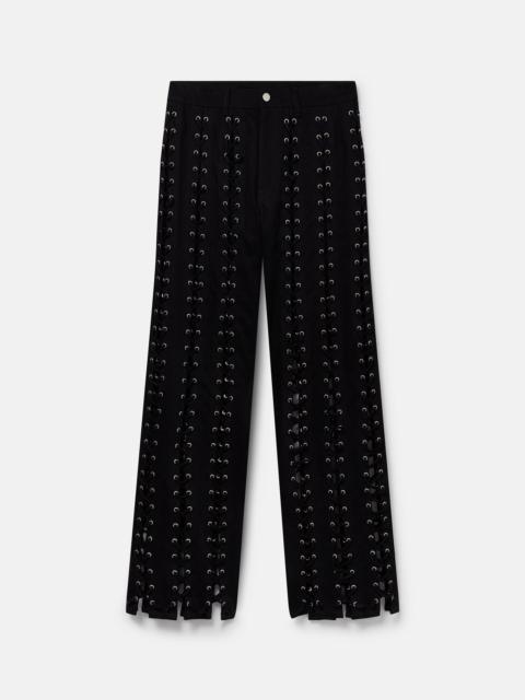 Stella McCartney High-Rise Straight-Leg Whipstitched Denim Jeans