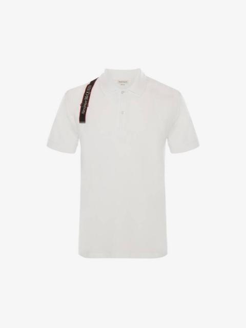 Alexander McQueen Men's Harness Polo Shirt in White