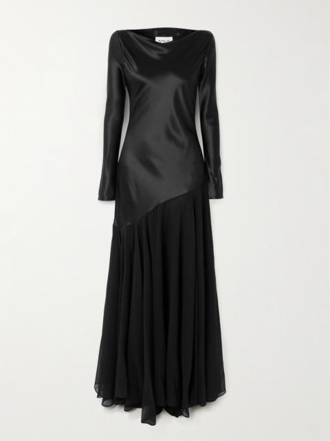 TOVE Cordelia Silk-satin And -chiffon Gown